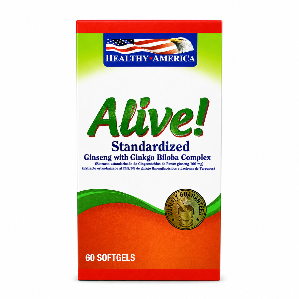 Alive! Standardized Ginseng with Ginkgo Biloba Complex