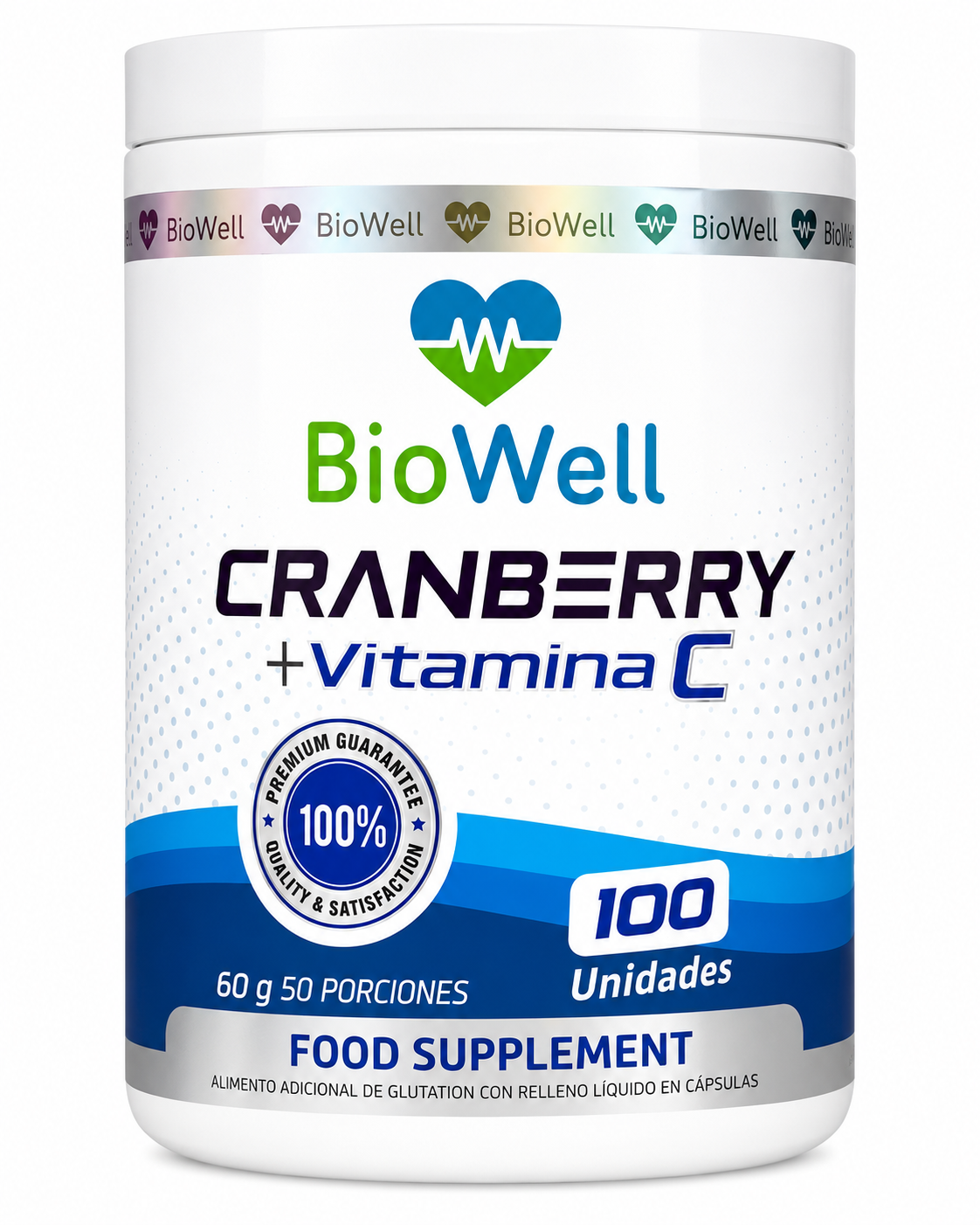 Cranberry + Vitamina C 100 cápsulas