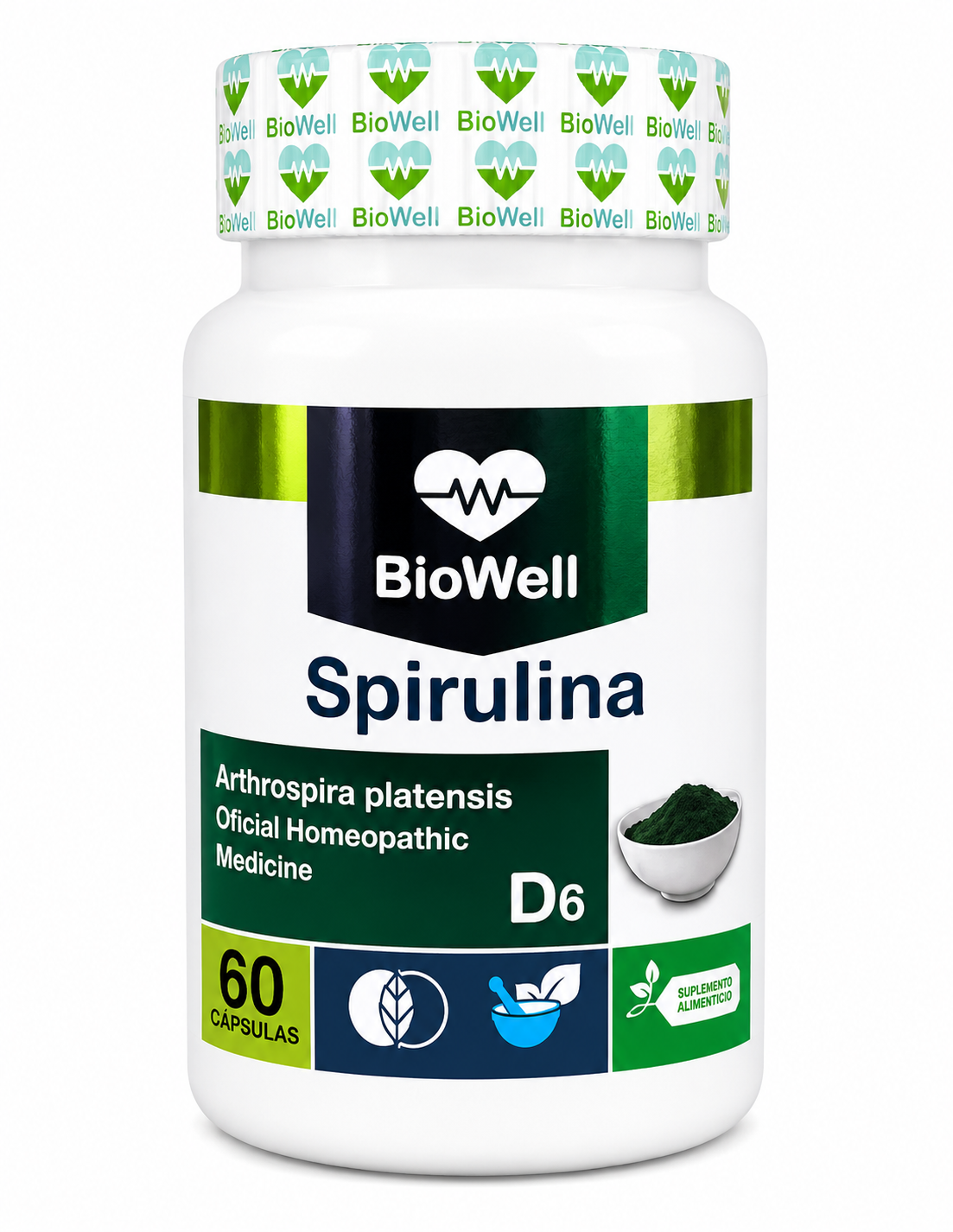 Spirulina D6 60 cápsulas
