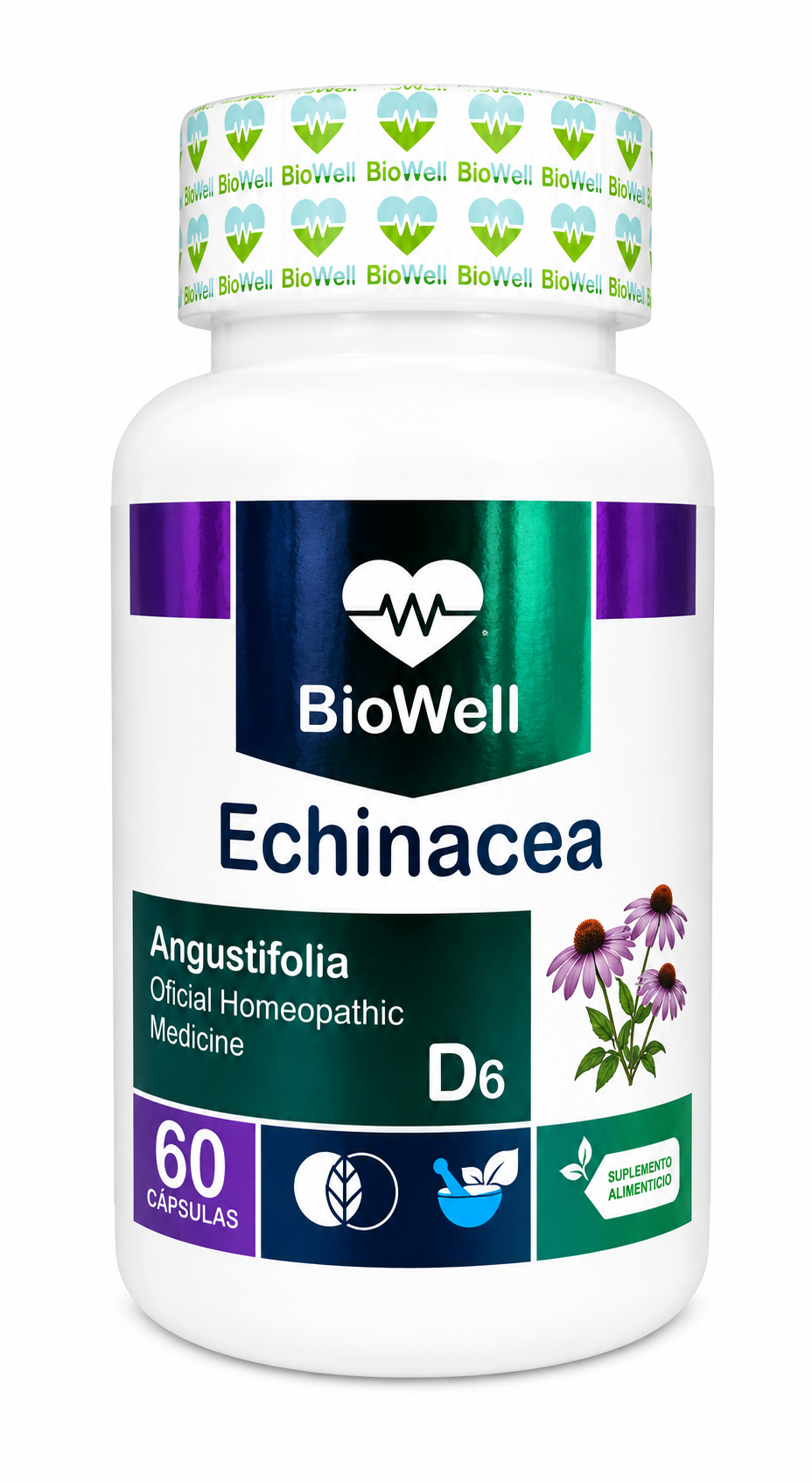 Echinacea Angustifolia D6 60 cápsulas
