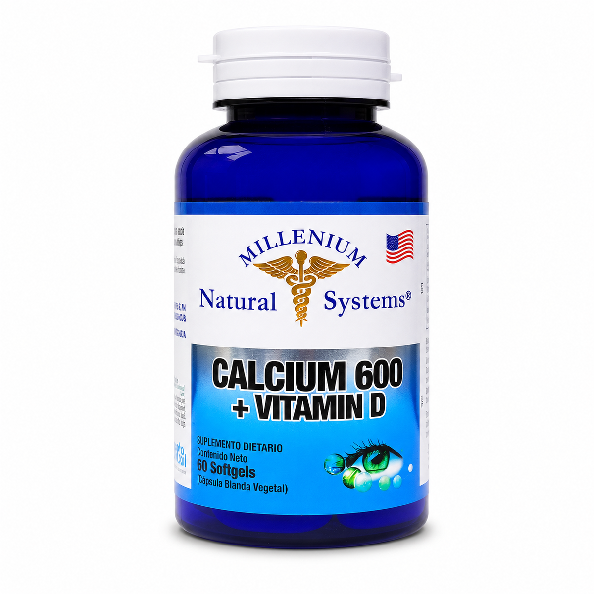 Calcium 600 + Vitamin D - 60 capsulas