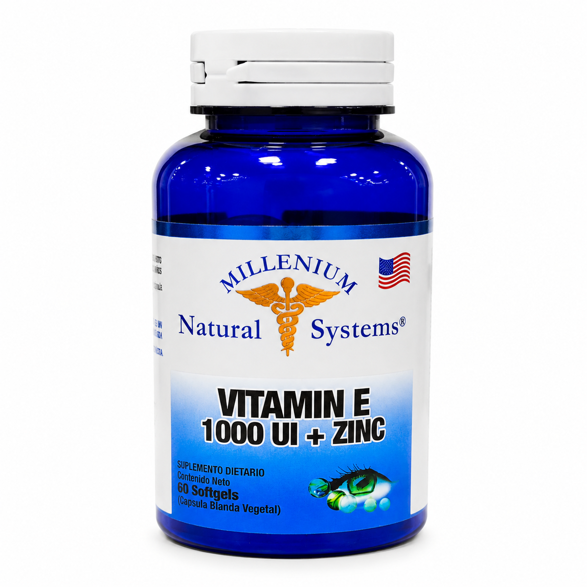 Vitamin E 1000 UI  + Zinc 60 capsulas