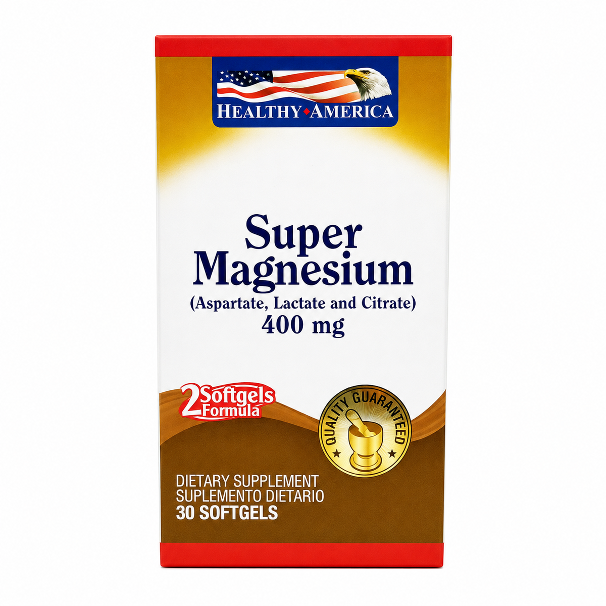 Super Magnesium 400 mg – Healthy America – 30 Softgels