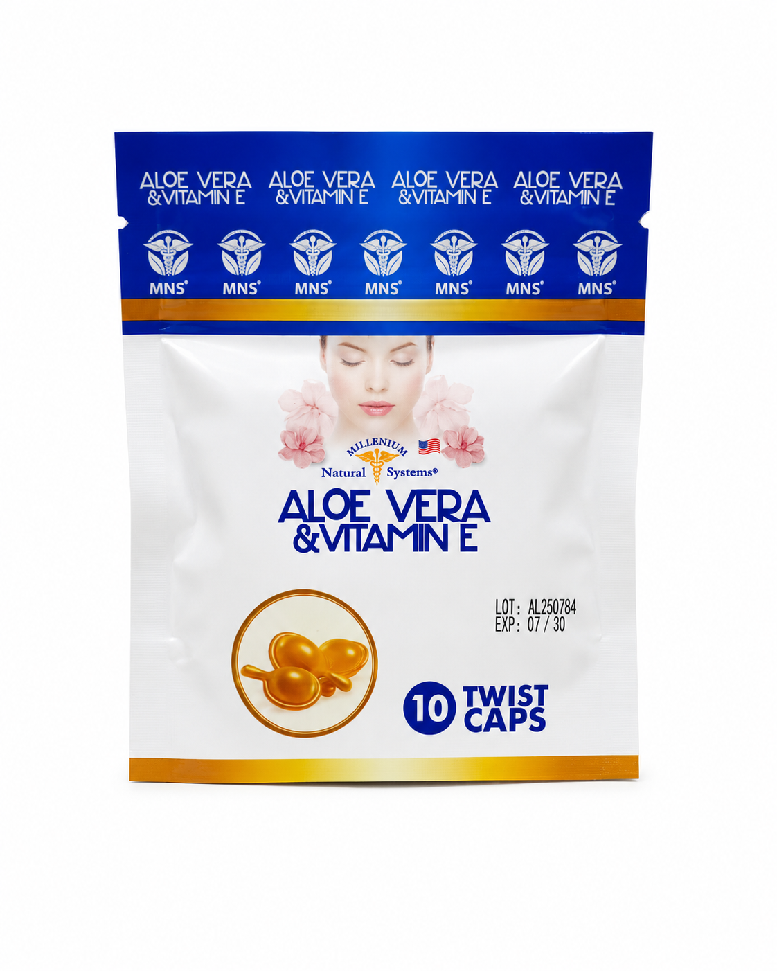 Aloe Vera &amp; Vitamin E – 10 Twist Caps