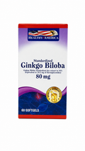 Ginkgo Biloba Standardized 80 mg   60 cápsulas blandas
