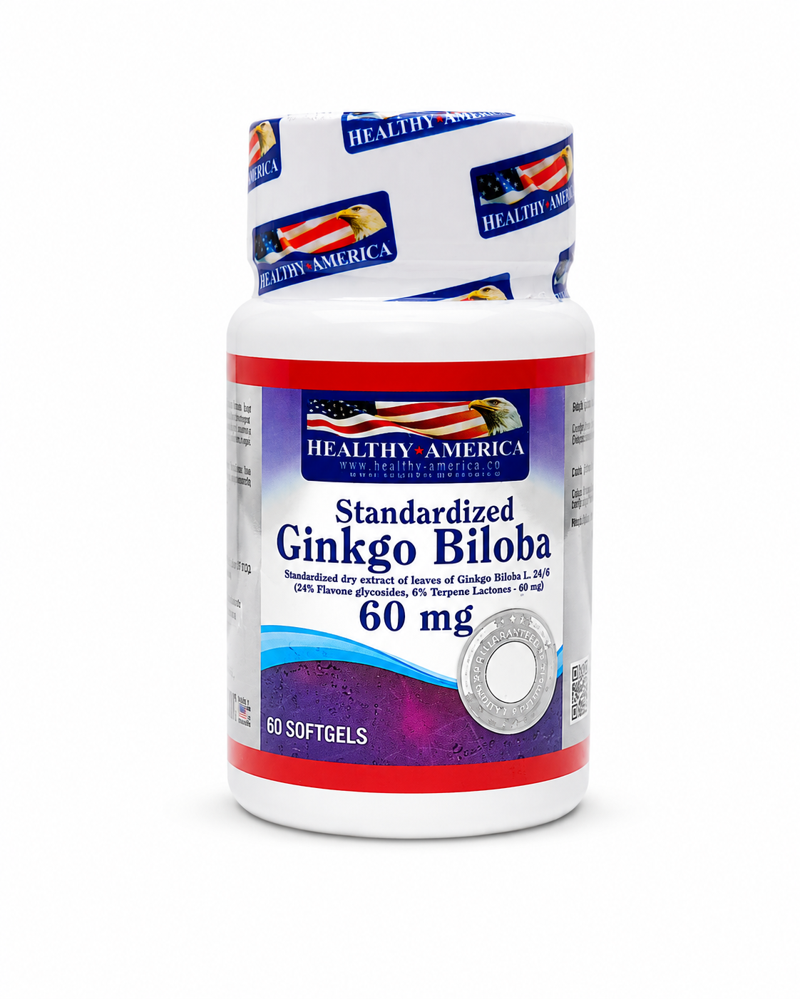 Ginkgo Biloba Standardized 60 mg   60 cápsulas blandas