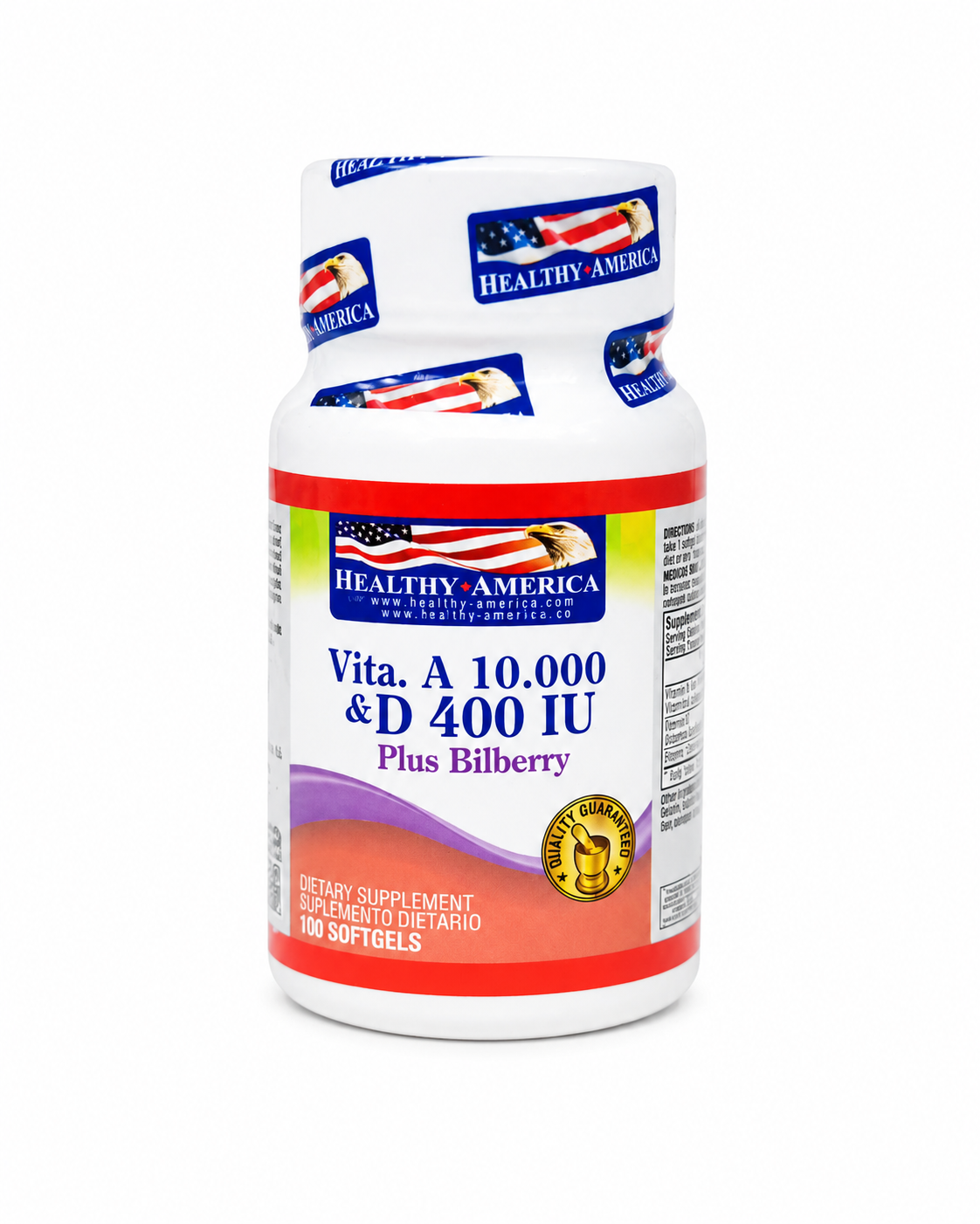 Vita A 10.000 IU &amp; D 400 100 cápsulas blandas