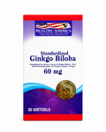 Ginkgo Biloba Standardized 60 mg 30 cápsulas blandas