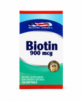 Biotin 900 mcg – Healthy America, 120 cápsulas blandas